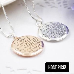 Guardian Angel Protect Me Pendant Necklace